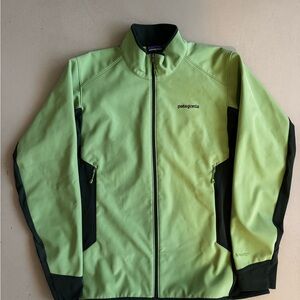 Patagonia Lime Green & Black Softshell Performance Jacket